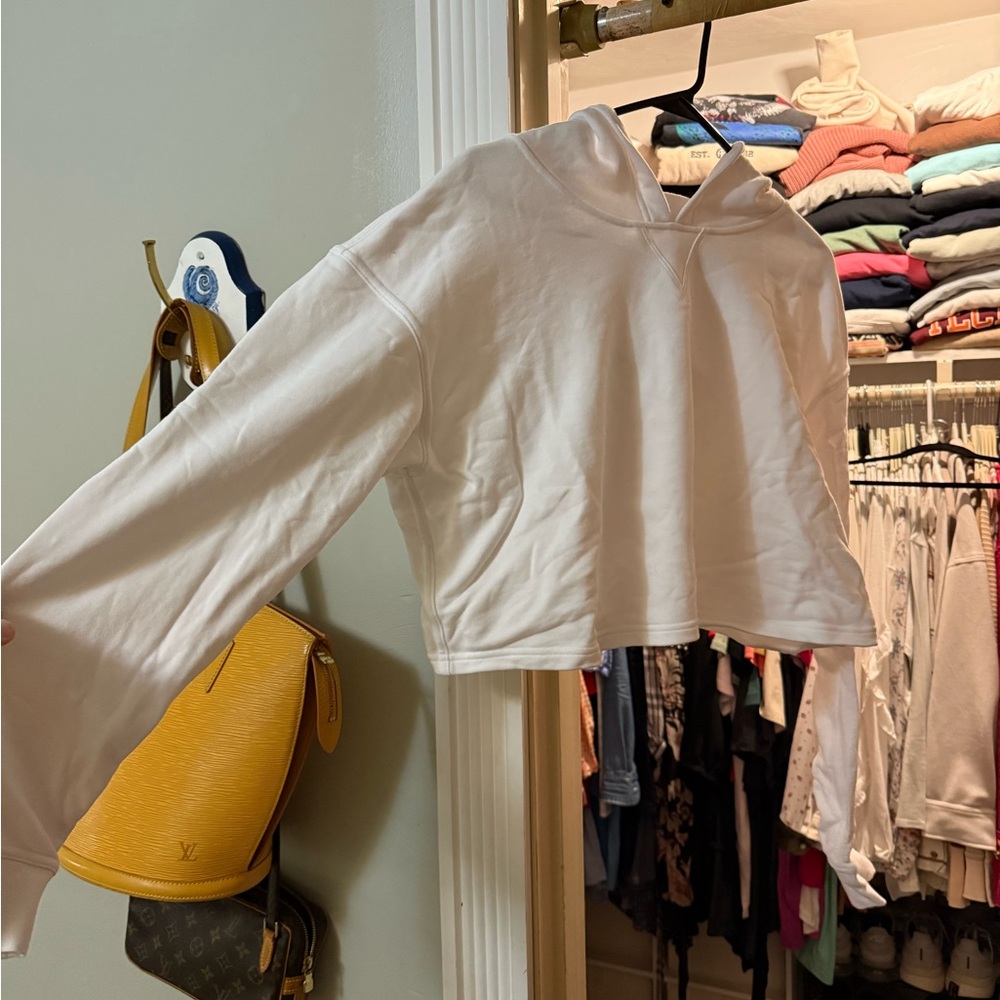 lululemon athletica White Cropped Hoodie